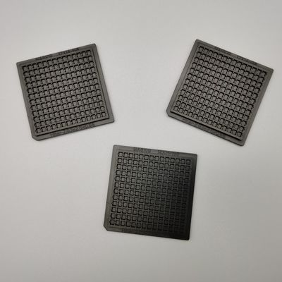 आईसी उपकरणों के लिए 2 इंच वर्ग पोर्टेबल ब्लैक प्लास्टिक आईसी चिप ट्रे